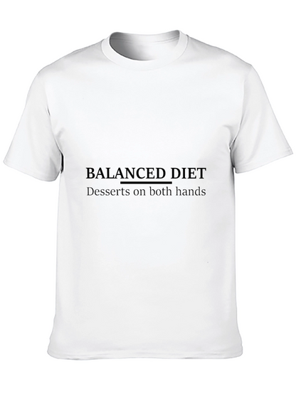 Balanced Diet Dessert T-Shirt - Humorous Graphic Tee