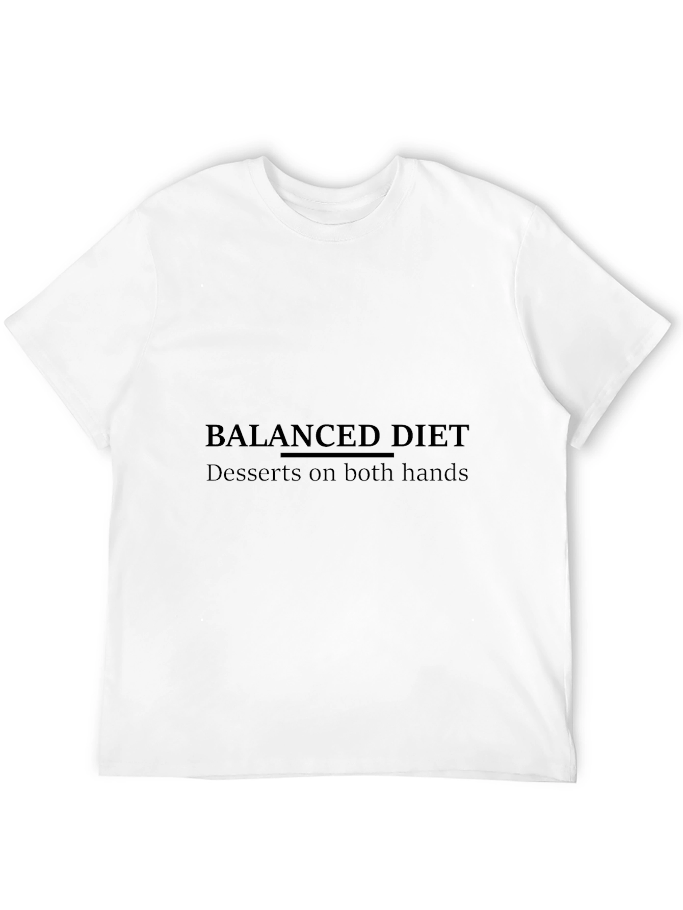 Balanced Diet Dessert T-Shirt - Humorous Graphic Tee