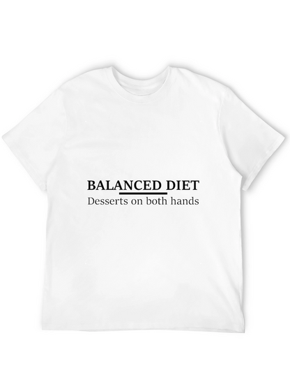 Balanced Diet Dessert T-Shirt - Humorous Graphic Tee