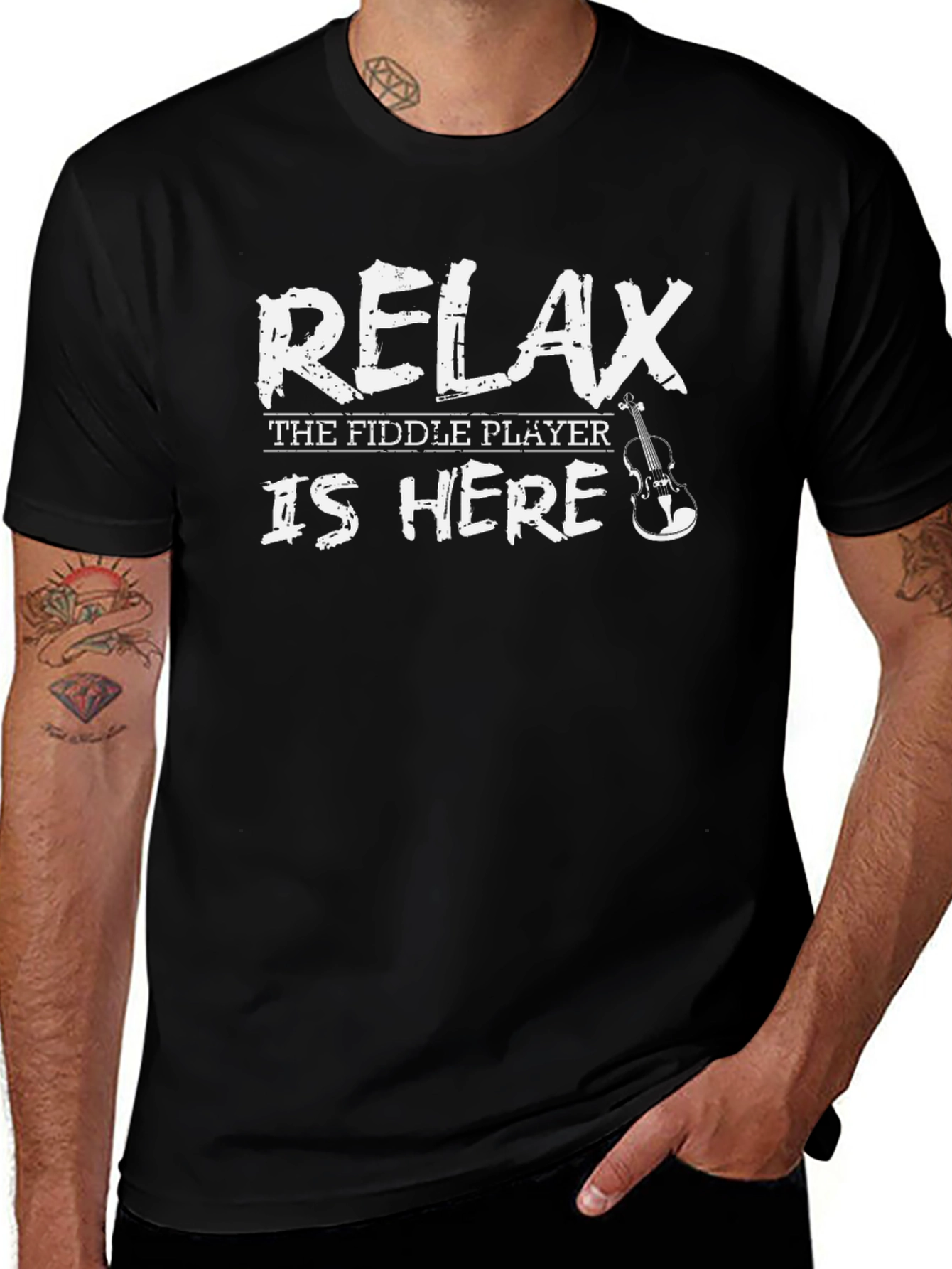 Relax Fiddle Player Graphic Tee