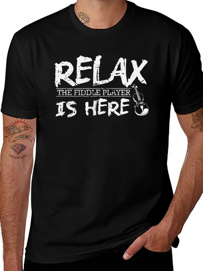 Relax Fiddle Player Graphic Tee
