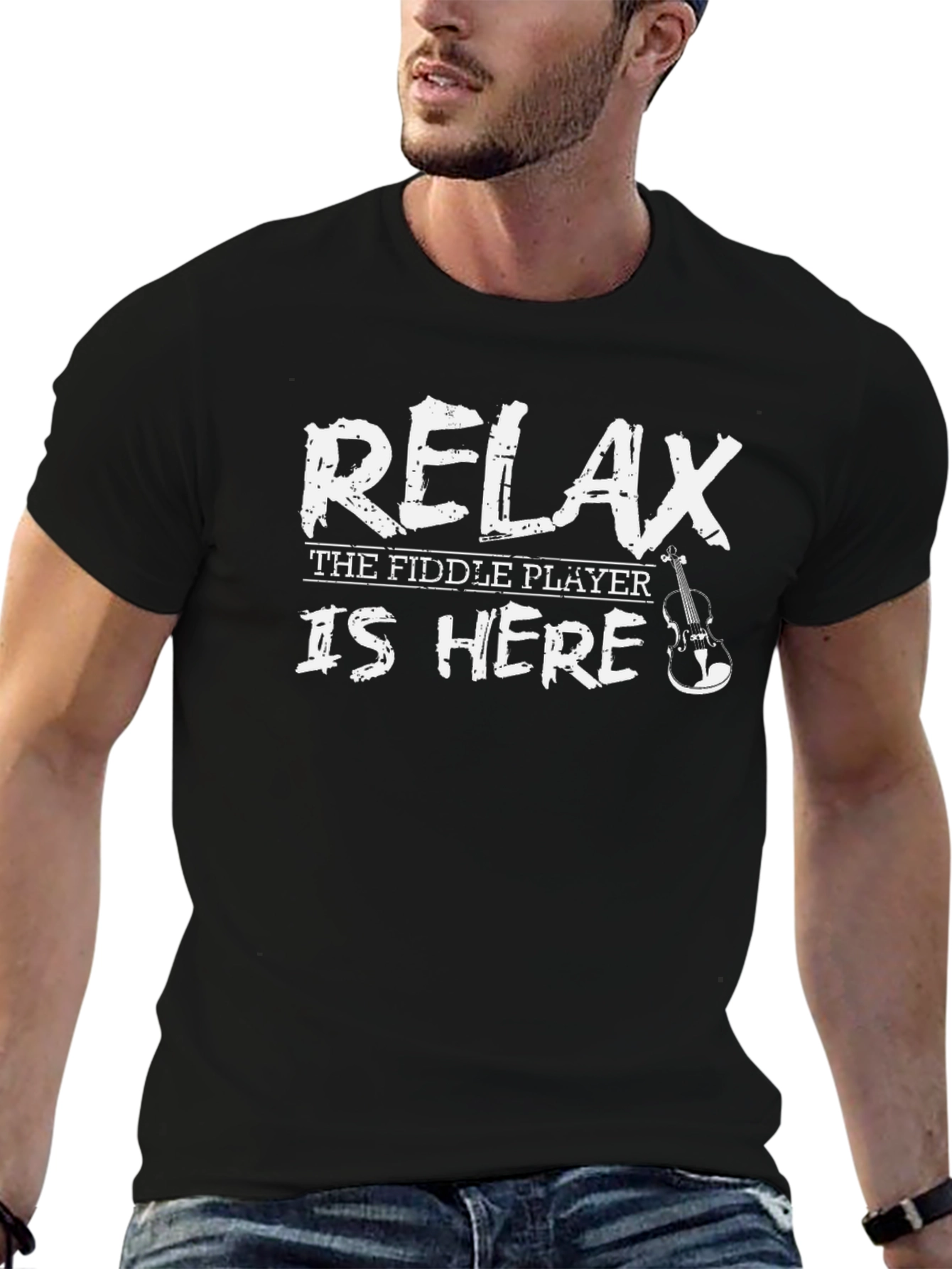 Relax Fiddle Player Graphic Tee