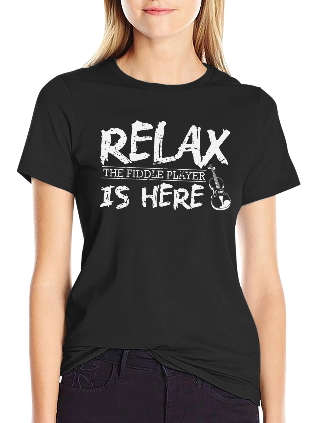 Relax Fiddle Player Graphic Tee