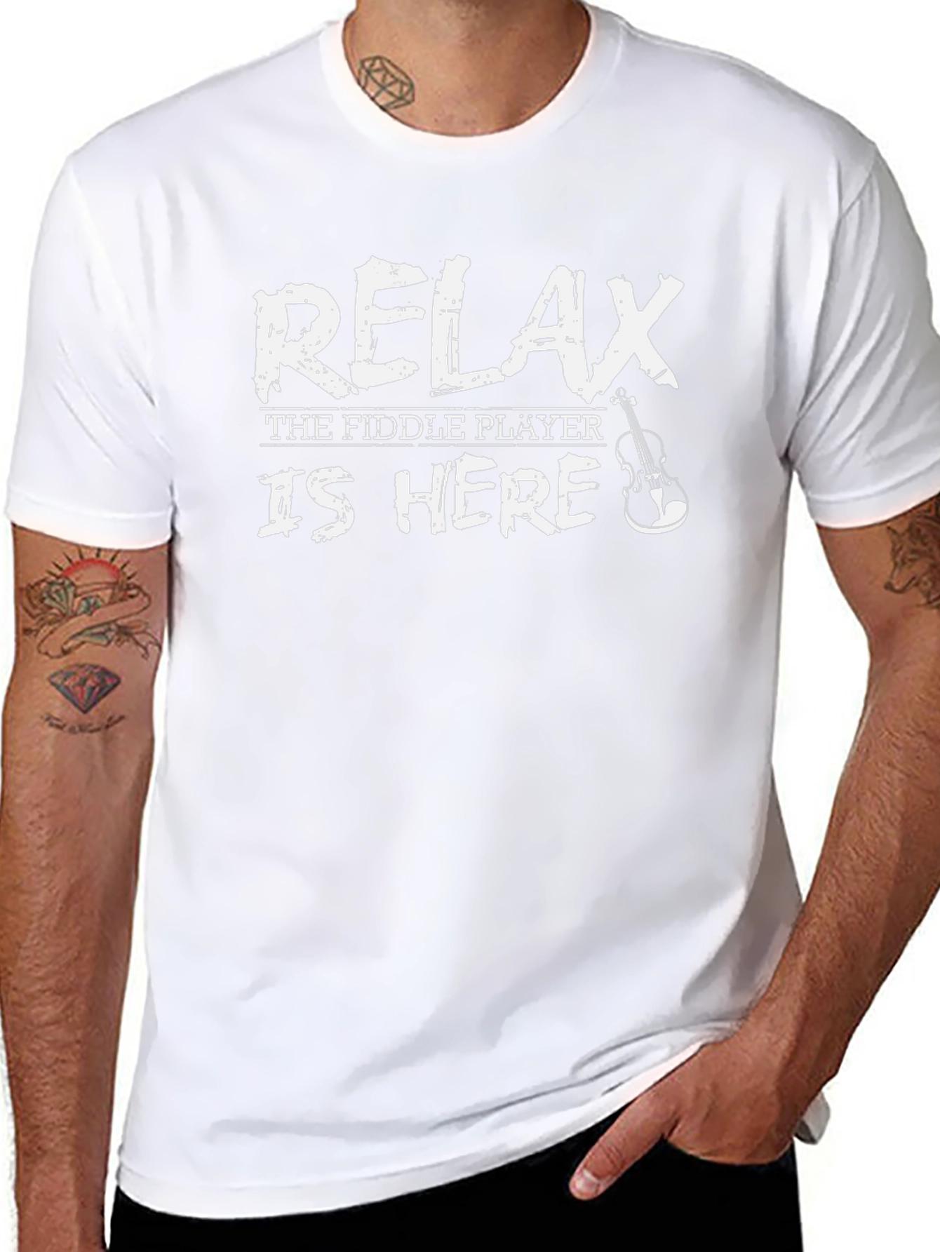 Relax Fiddle Player Graphic Tee