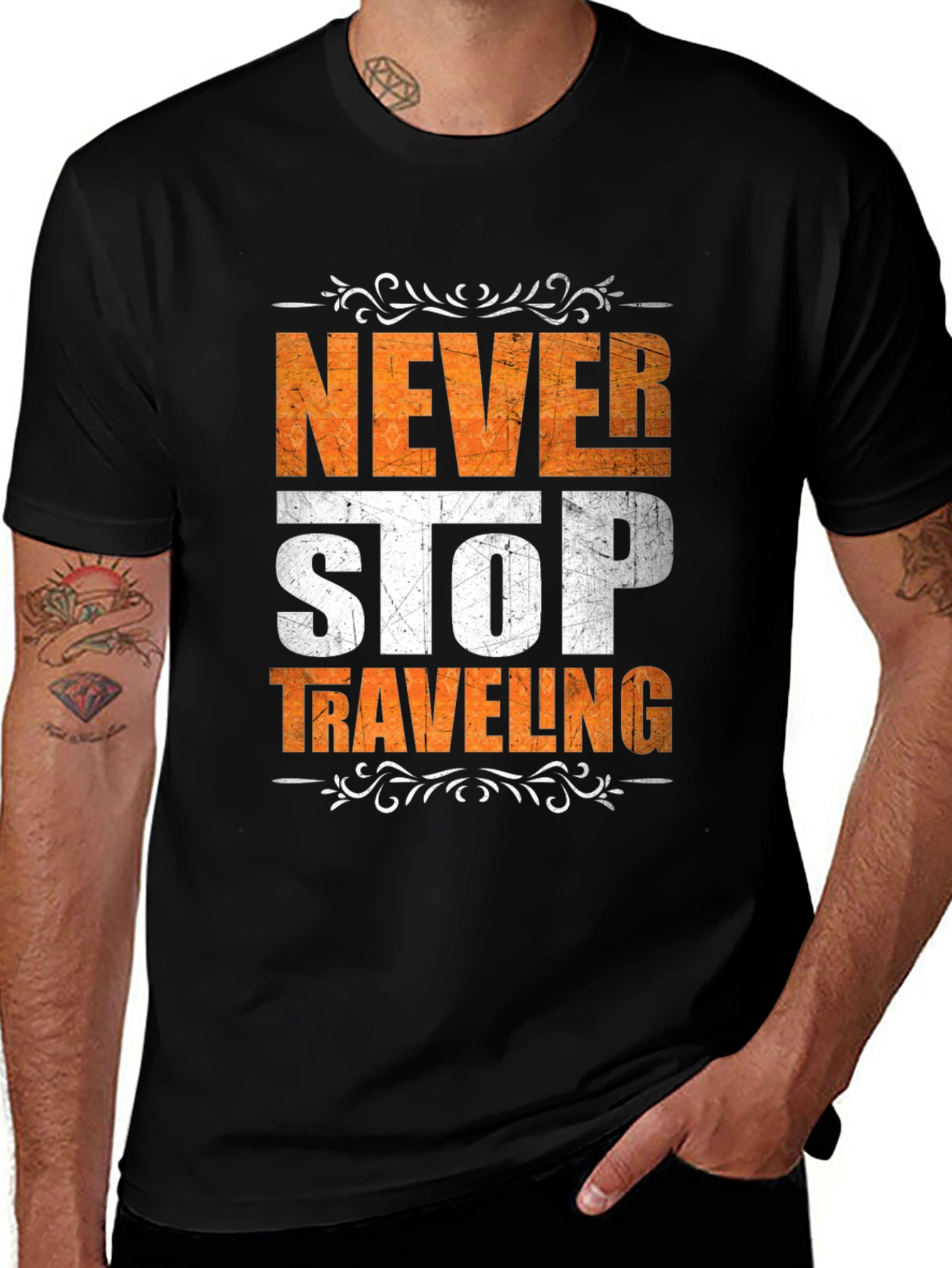 Never Stop Traveling Graphic Tee