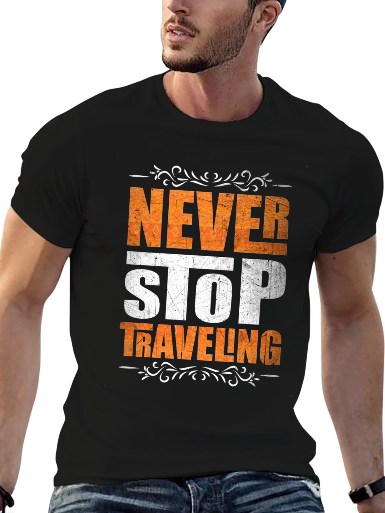 Never Stop Traveling Graphic Tee