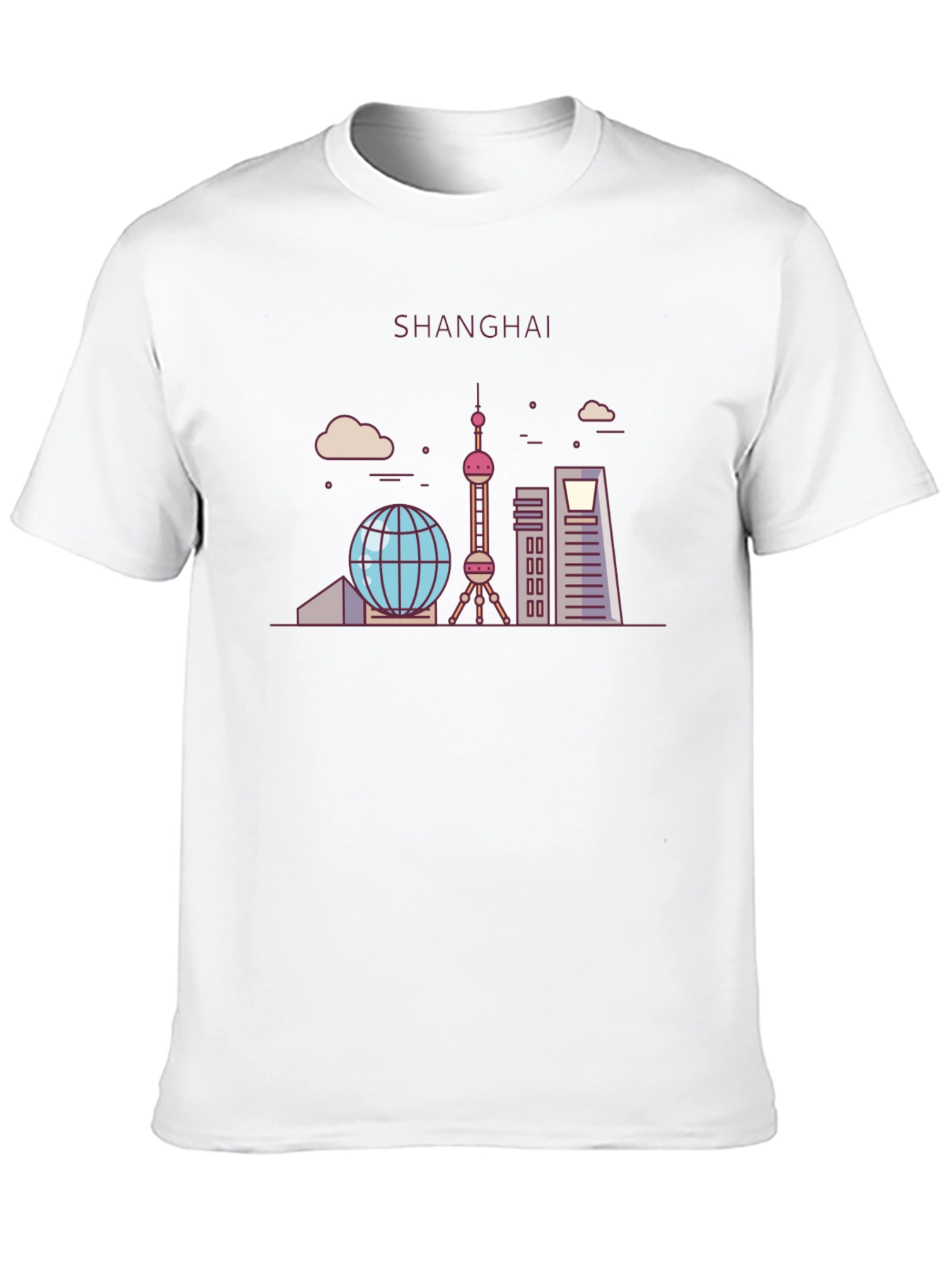Shanghai Skyline Graphic Tee - Modern Design