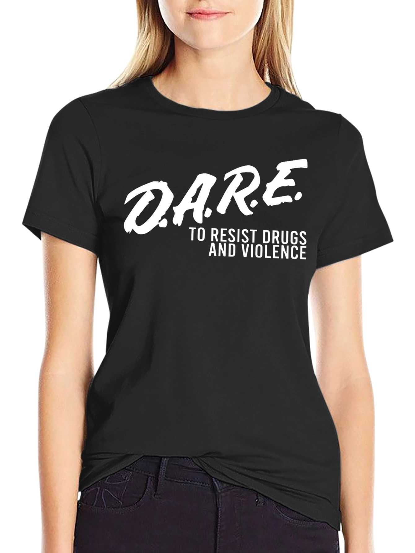 D.A.R.E. Resist Drugs & Violence Black T-Shirt
