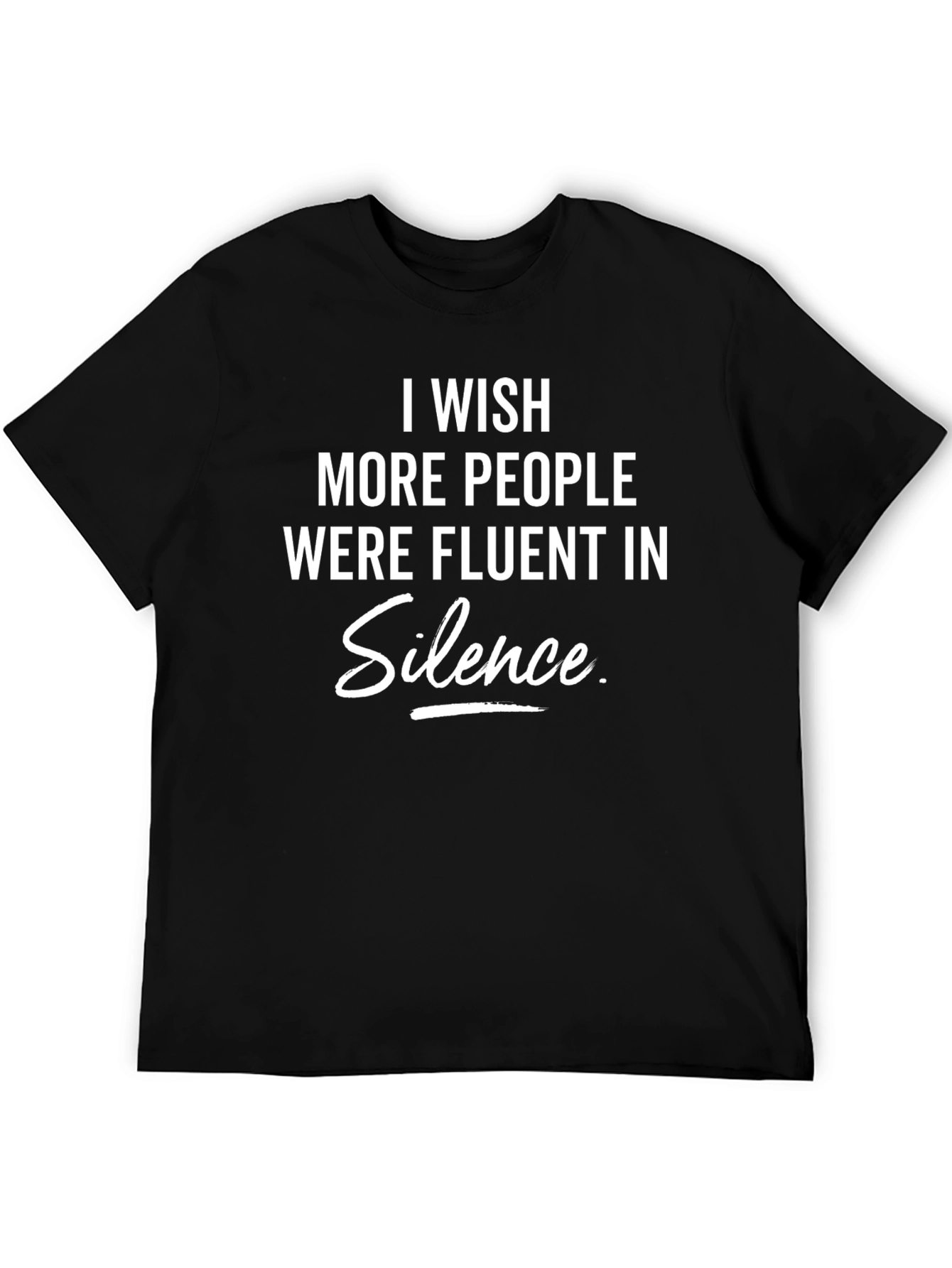Fluent in Silence Graphic T-Shirt - Black