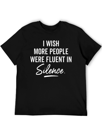 Fluent in Silence Graphic T-Shirt - Black