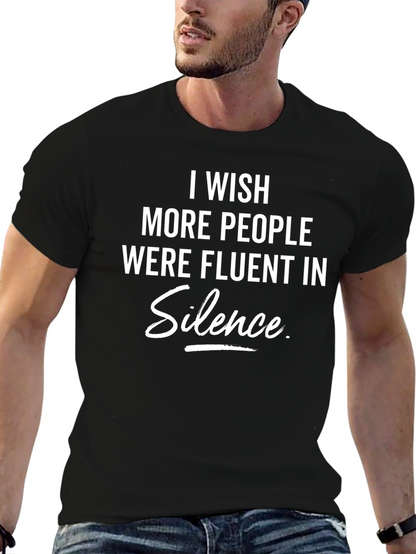 Fluent in Silence Graphic T-Shirt - Black