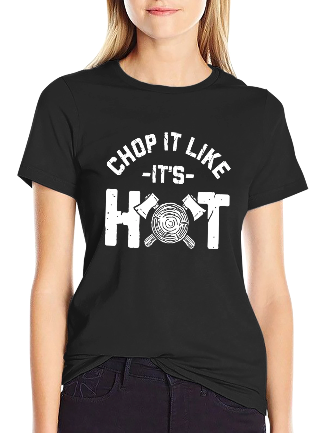 Chop It Like Its Hot Black Graphic Tee