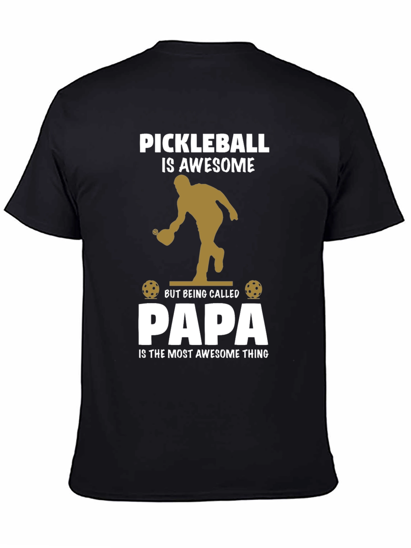 Pickleball Papa T-Shirt Awesome Dad Gift