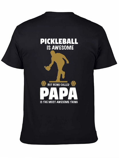 Pickleball Papa T-Shirt Awesome Dad Gift