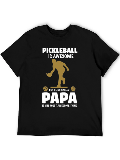 Pickleball Papa T-Shirt Awesome Dad Gift