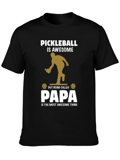 Pickleball Papa T-Shirt Awesome Dad Gift