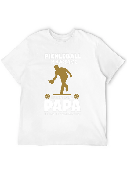 Pickleball Papa T-Shirt Awesome Dad Gift