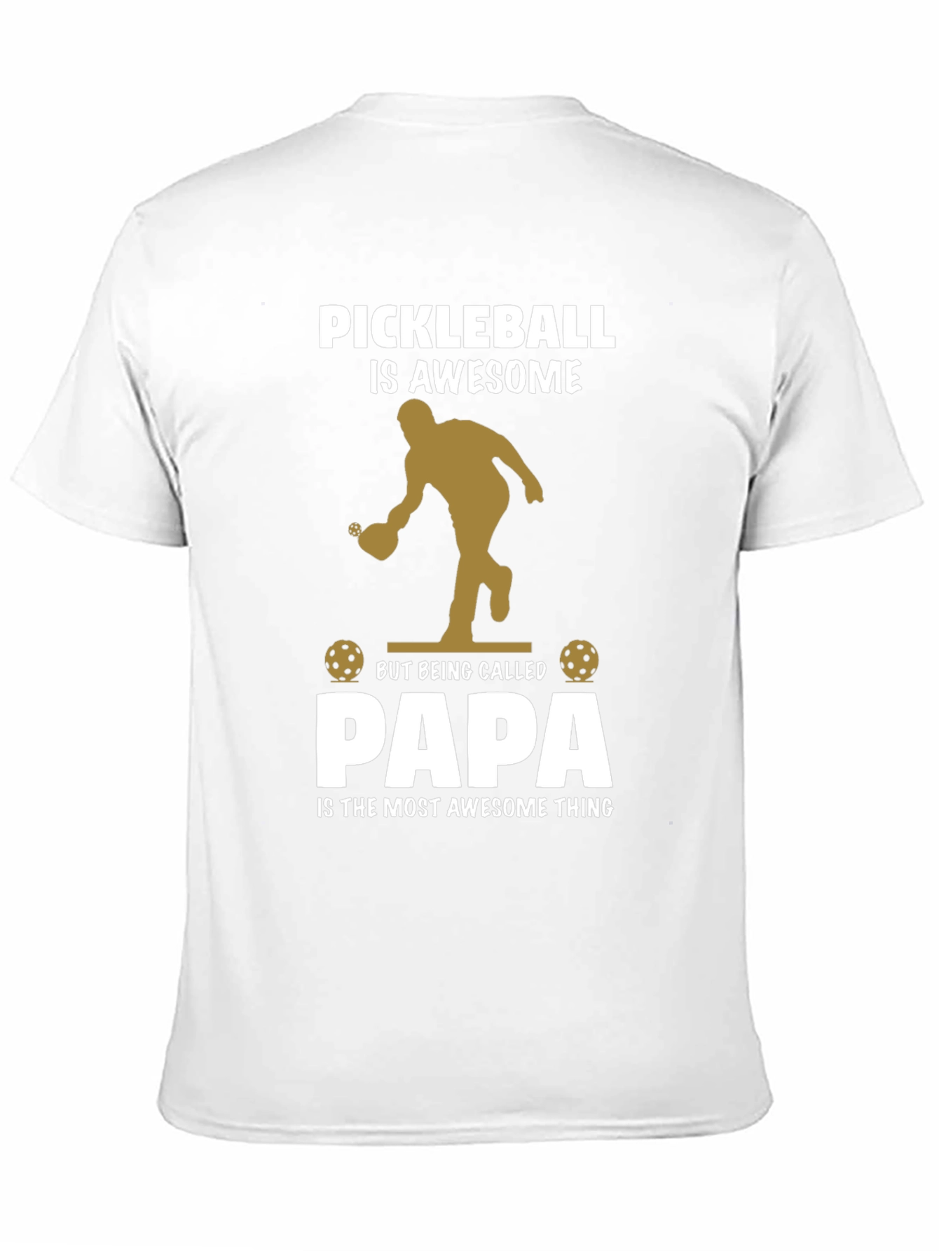 Pickleball Papa T-Shirt Awesome Dad Gift