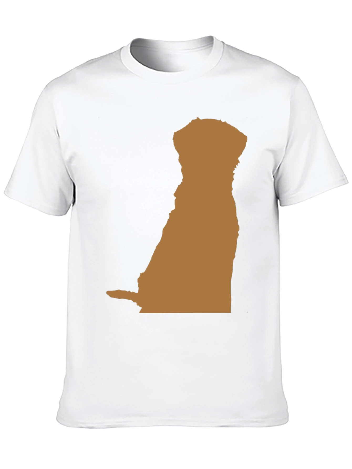 Dog Silhouette Graphic Tee - Black Casual T-Shirt