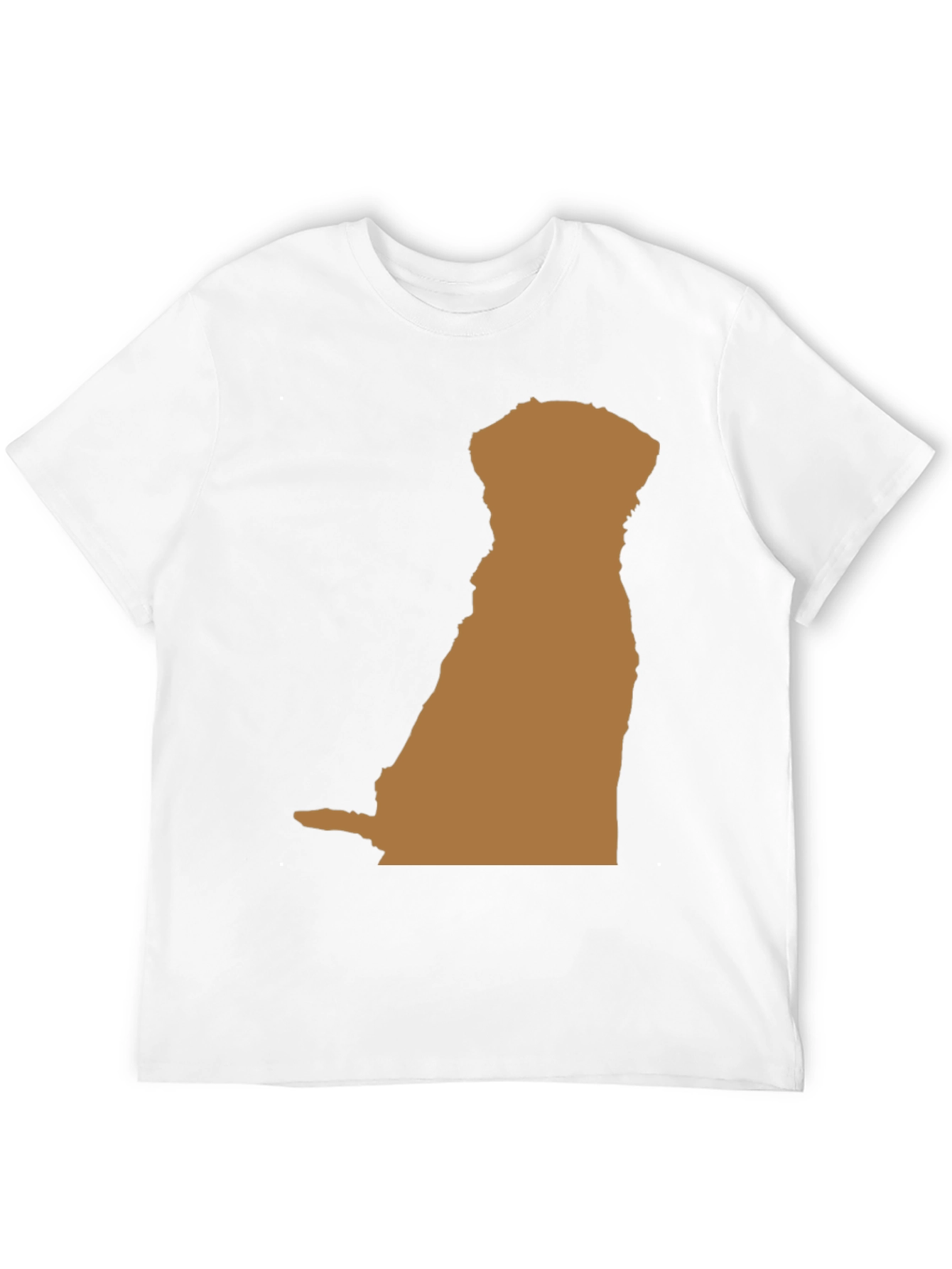 Dog Silhouette Graphic Tee - Black Casual T-Shirt