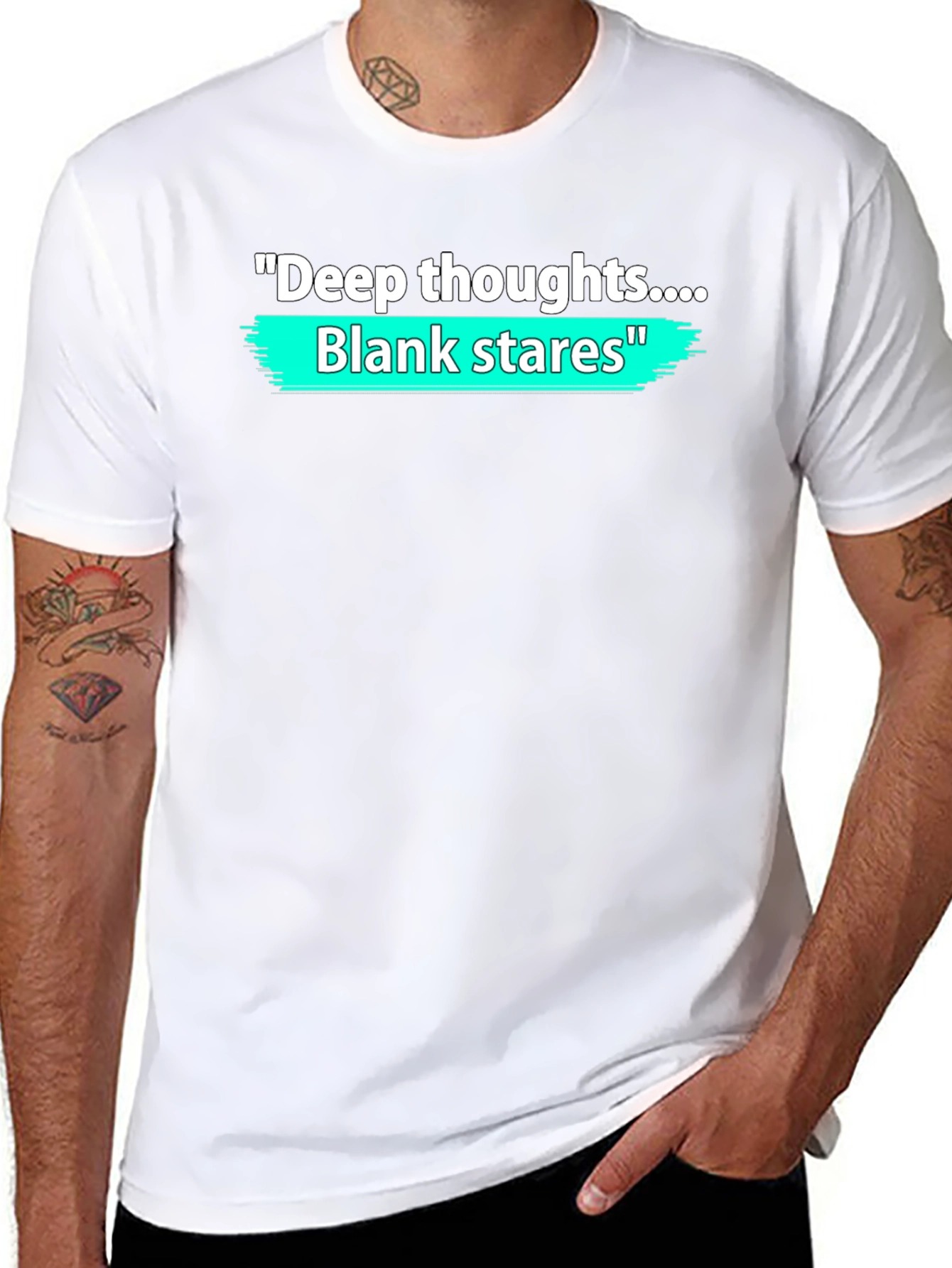 Deep Thoughts Blank Stares Graphic T-Shirt