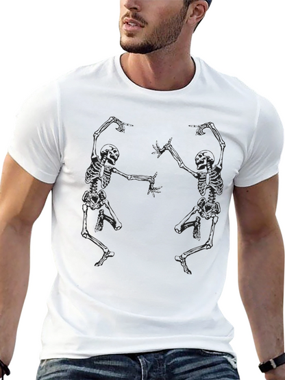 Dancing Skeletons Graphic Tee - Black