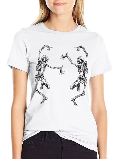 Dancing Skeletons Graphic Tee - Black