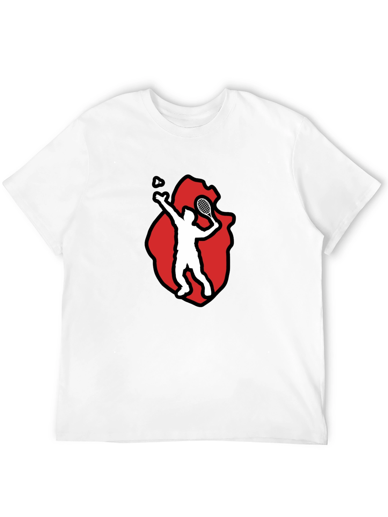 Badminton Player Graphic Tee - Black T-Shirt