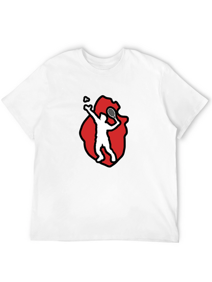 Badminton Player Graphic Tee - Black T-Shirt