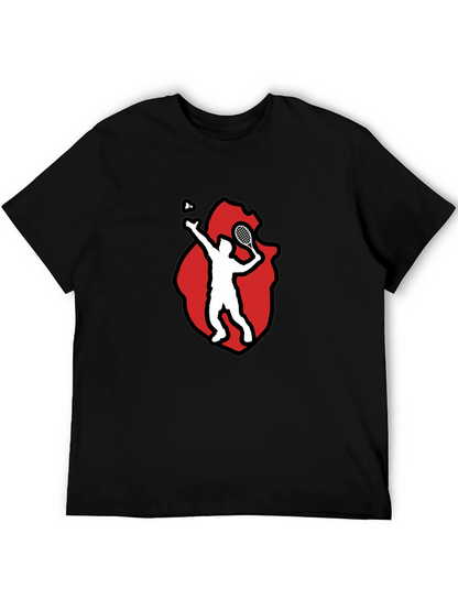 Badminton Player Graphic Tee - Black T-Shirt