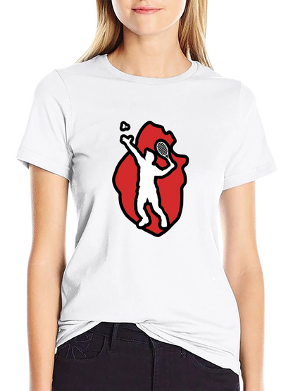 Badminton Player Graphic Tee - Black T-Shirt