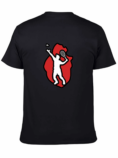 Badminton Player Graphic Tee - Black T-Shirt