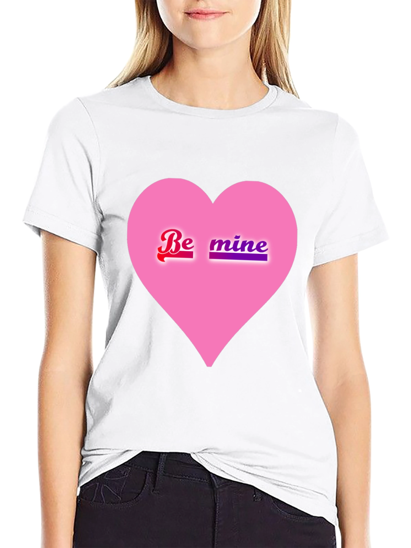Be Mine Pink Heart Valentines Day T-Shirt