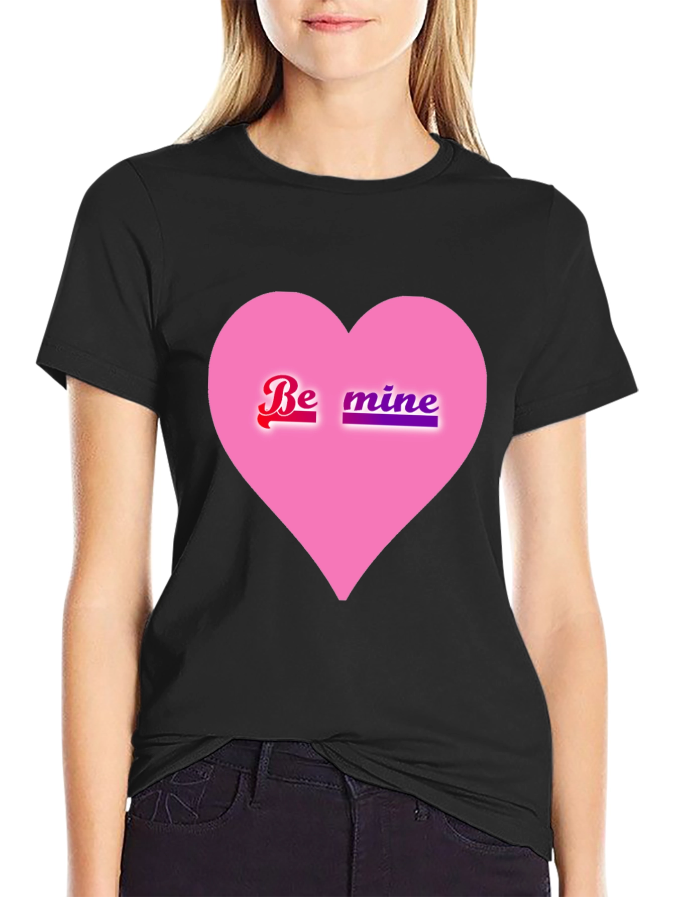 Be Mine Pink Heart Valentines Day T-Shirt