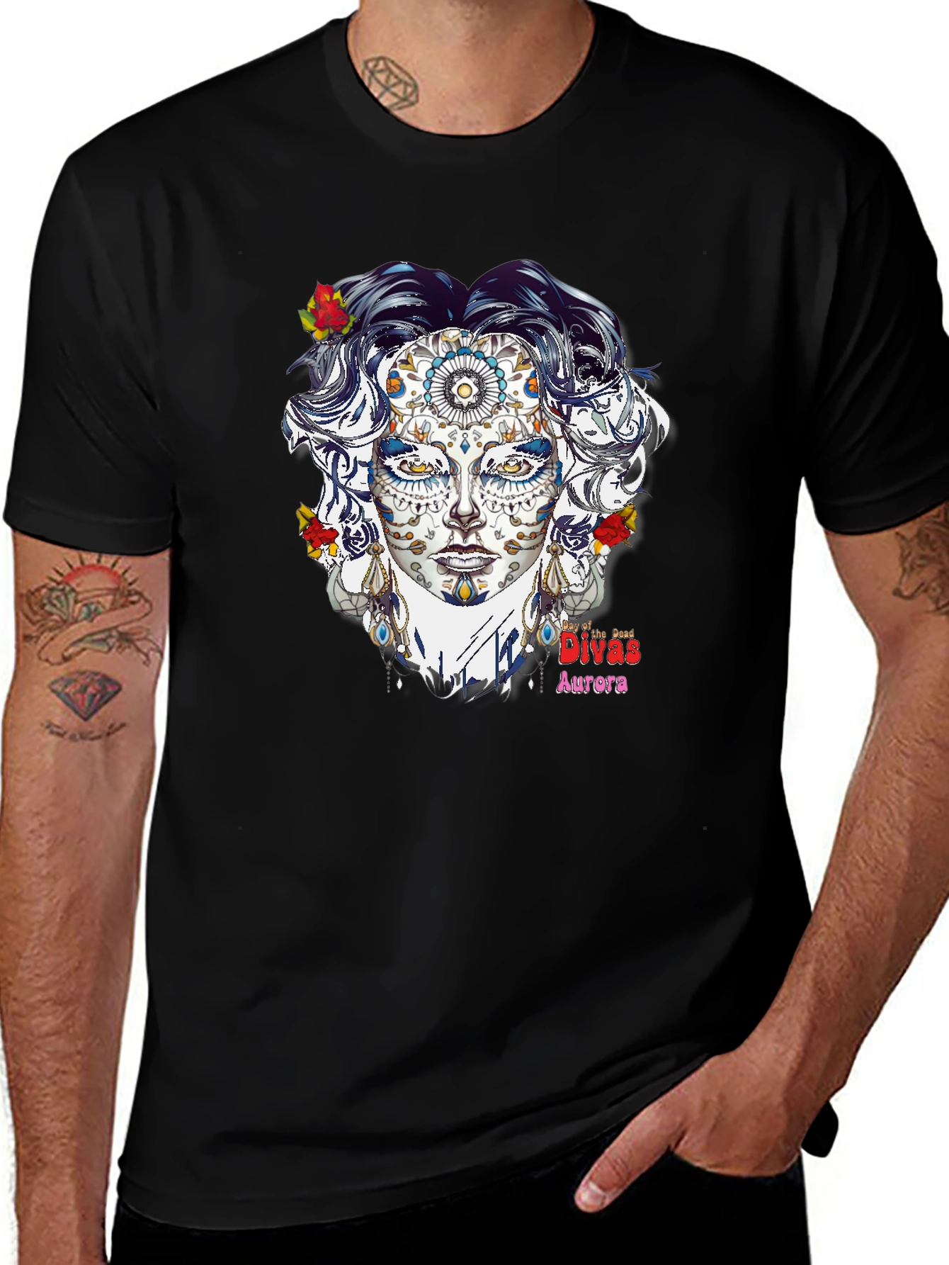 Day of the Dead Divas Aurora Graphic T-Shirt