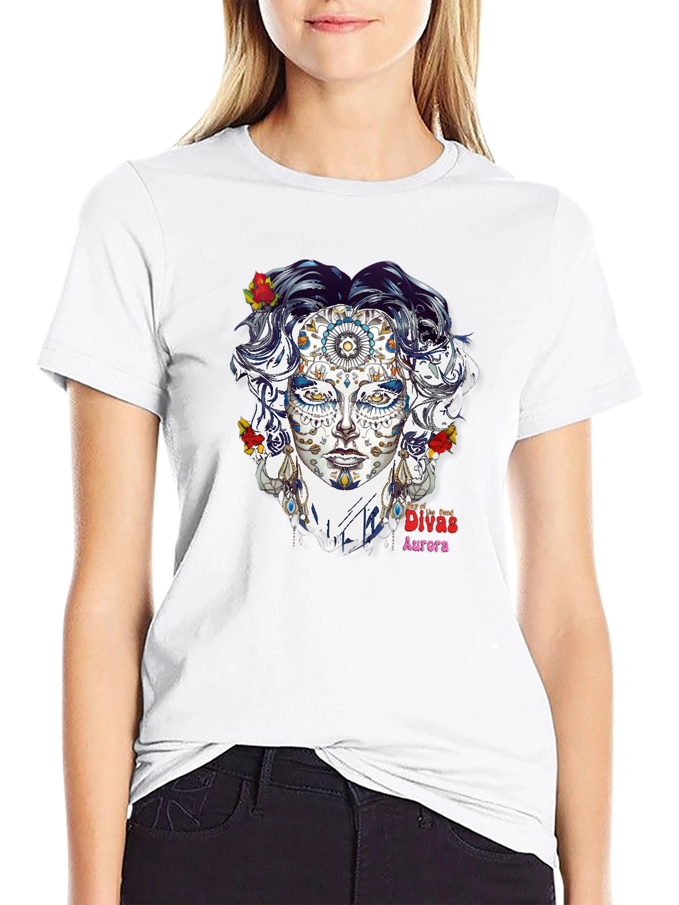 Day of the Dead Divas Aurora Graphic T-Shirt