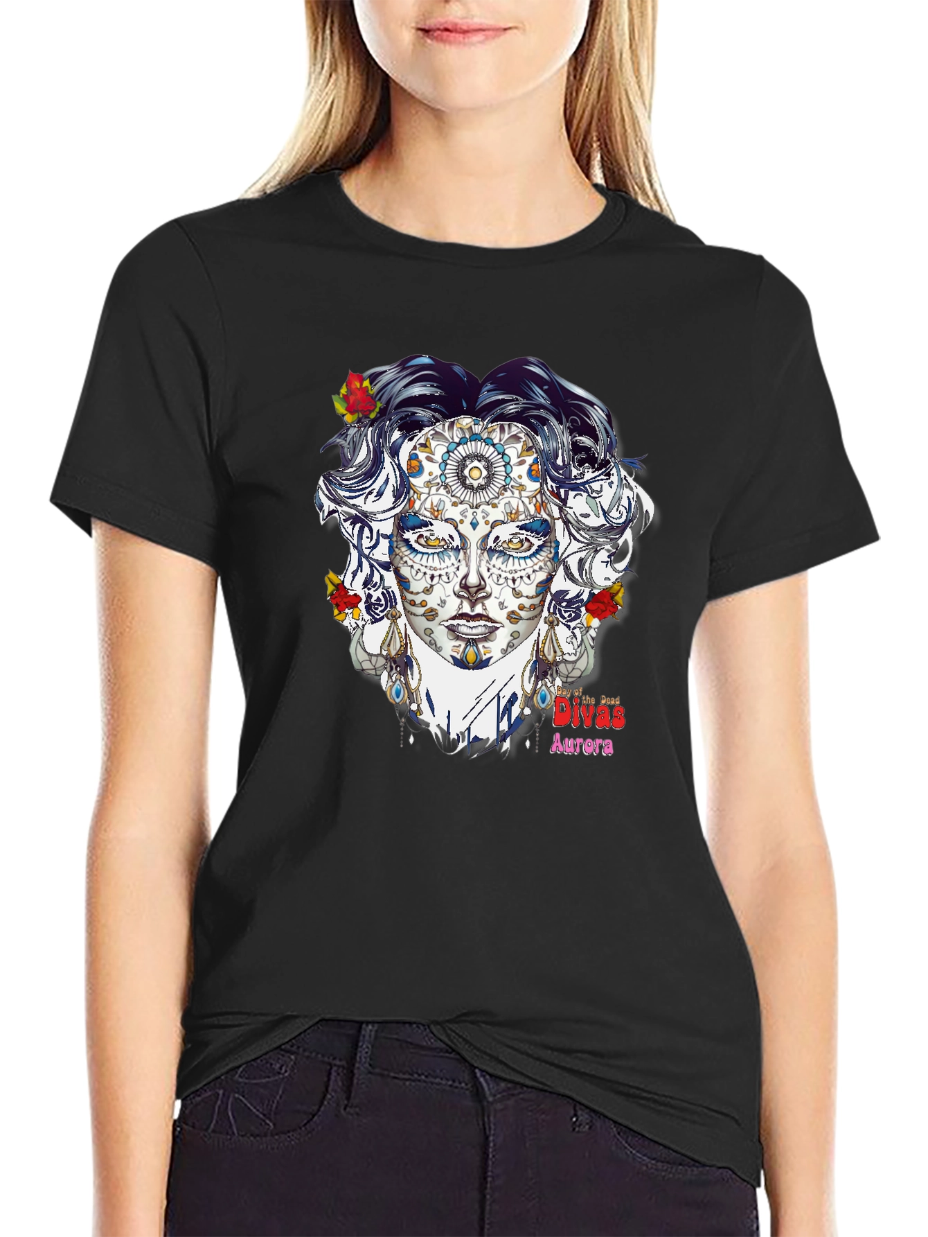 Day of the Dead Divas Aurora Graphic T-Shirt