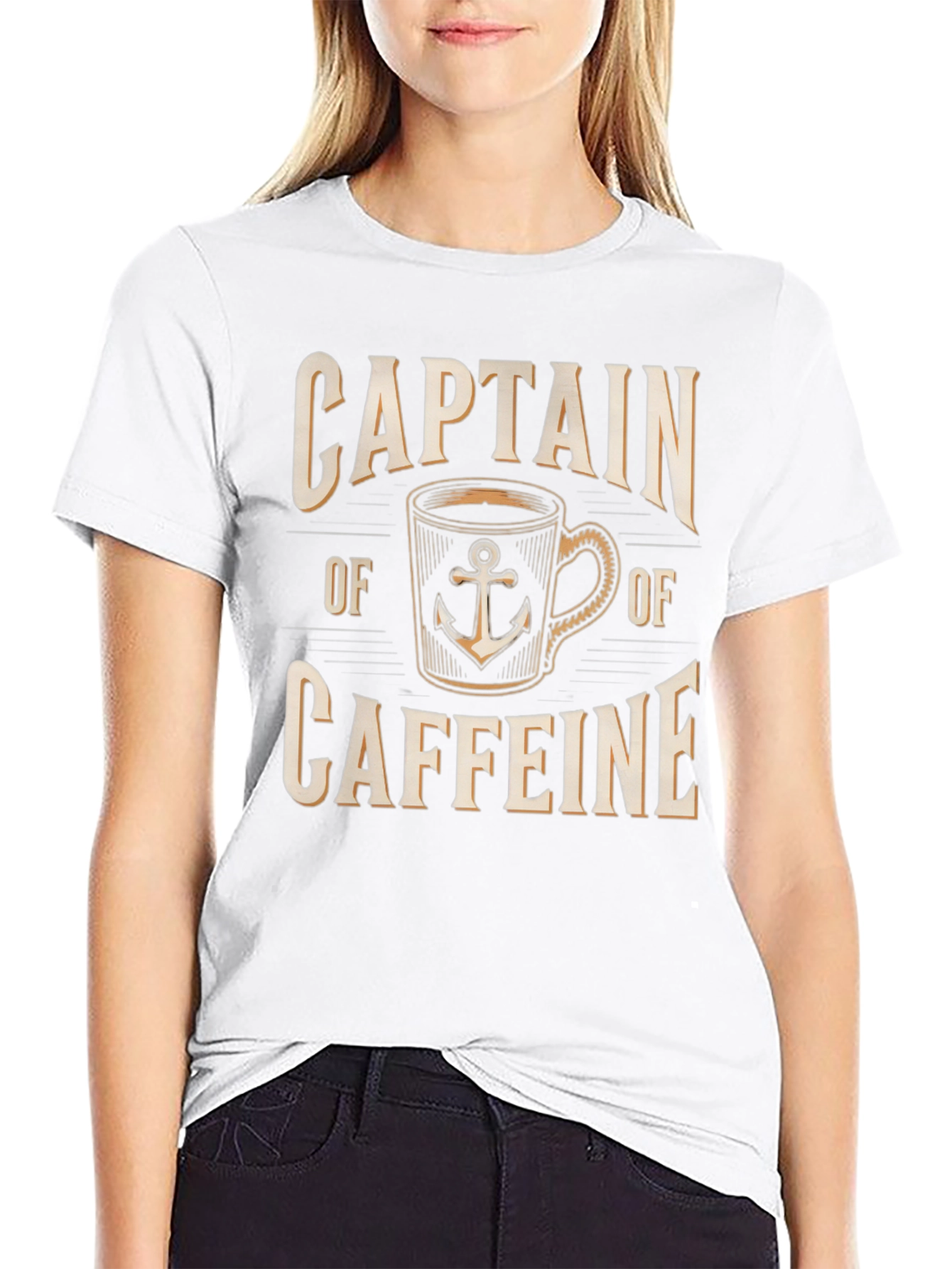 Captain of Caffeine T-Shirt Coffee Lover Tee