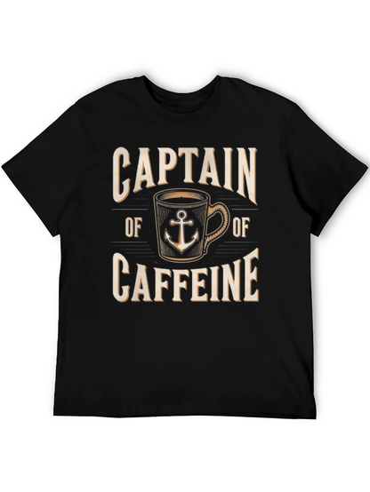 Captain of Caffeine T-Shirt Coffee Lover Tee