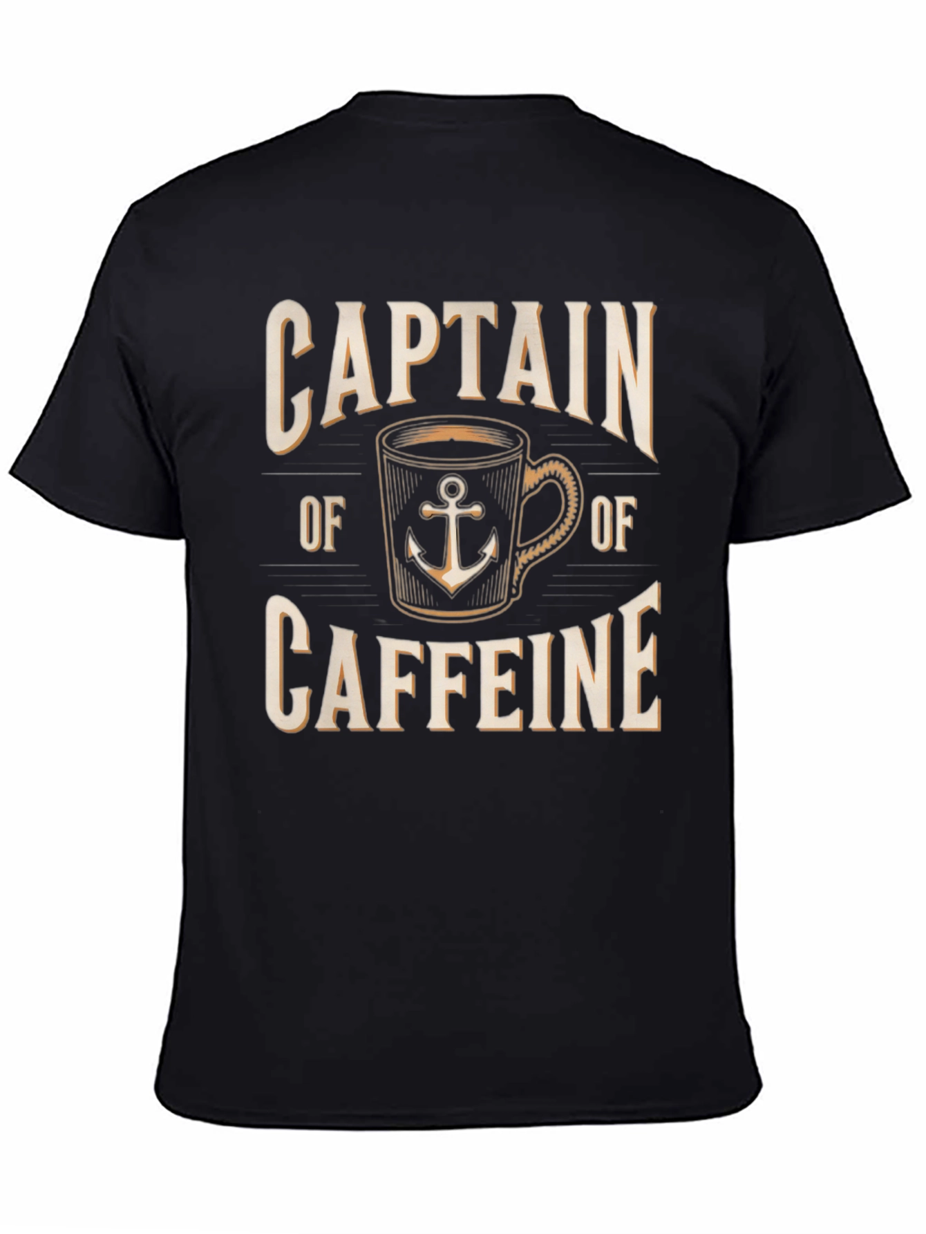 Captain of Caffeine T-Shirt Coffee Lover Tee