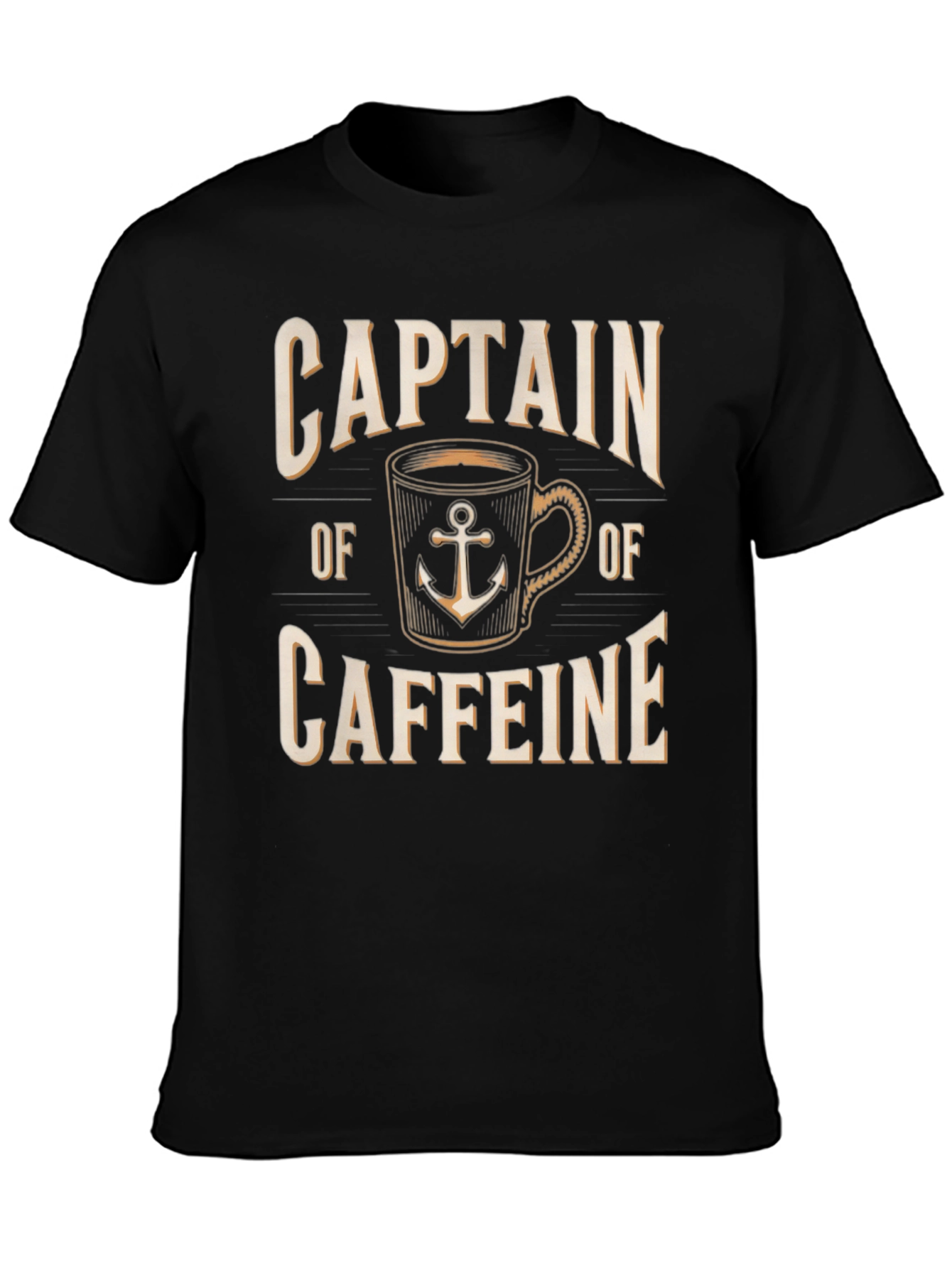 Captain of Caffeine T-Shirt Coffee Lover Tee