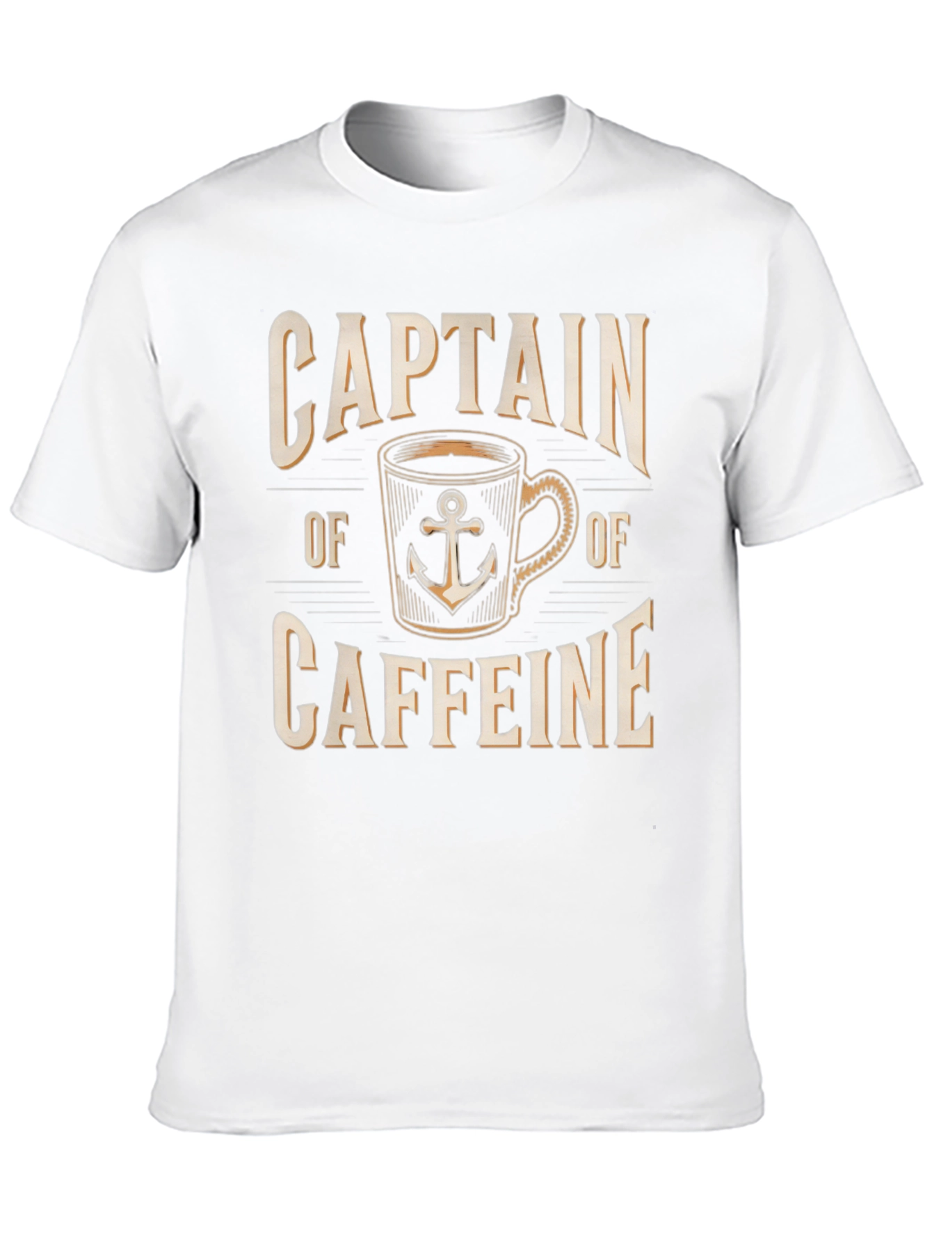 Captain of Caffeine T-Shirt Coffee Lover Tee