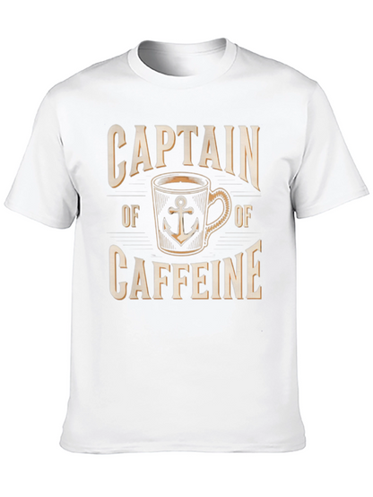 Captain of Caffeine T-Shirt Coffee Lover Tee