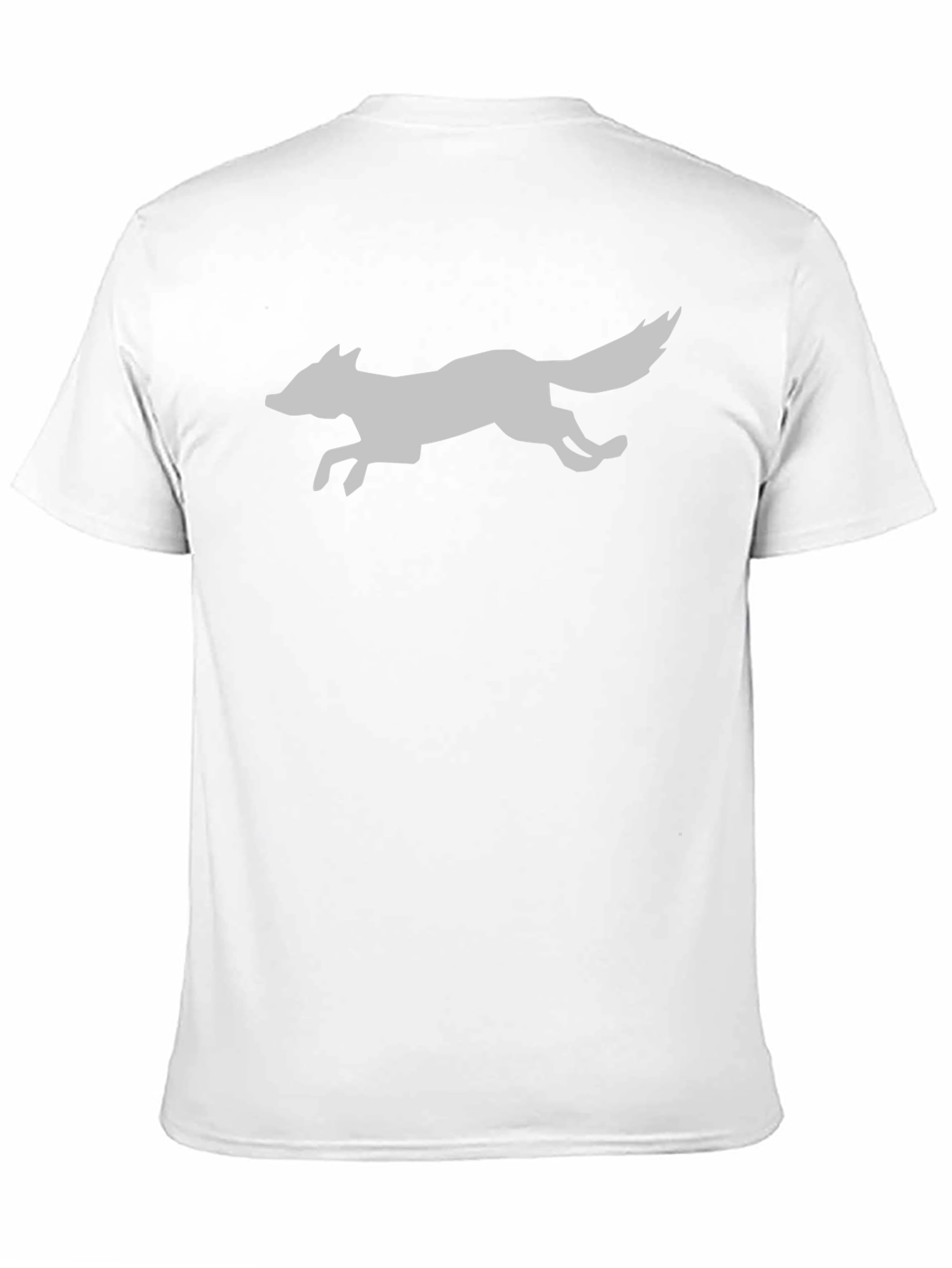 Sleek Fox Graphic Tee - Black Cotton Blend