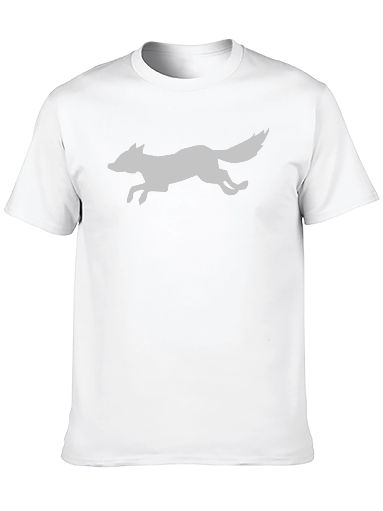 Sleek Fox Graphic Tee - Black Cotton Blend