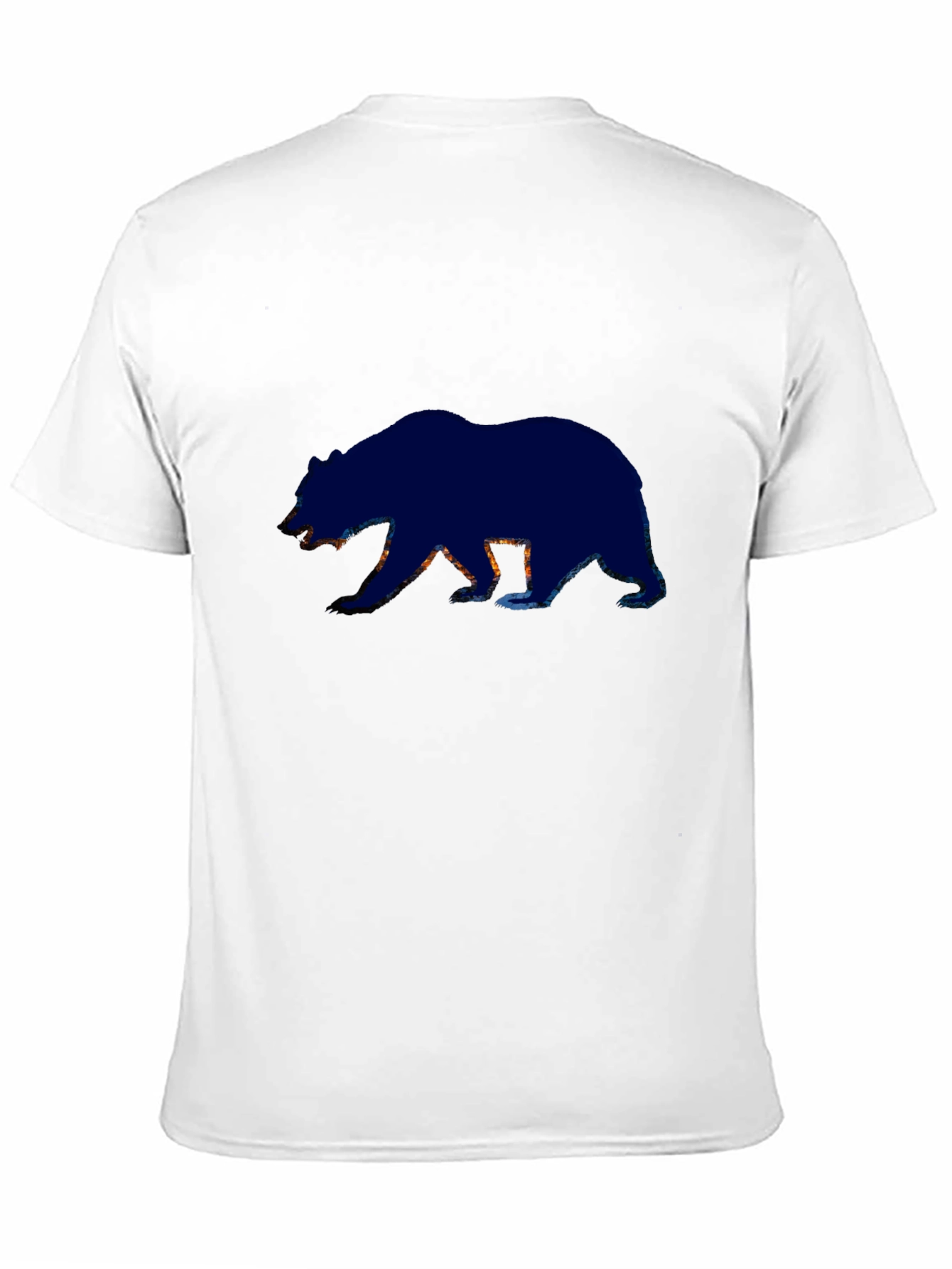 Bear Silhouette Graphic Tee - Black