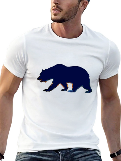 Bear Silhouette Graphic Tee - Black