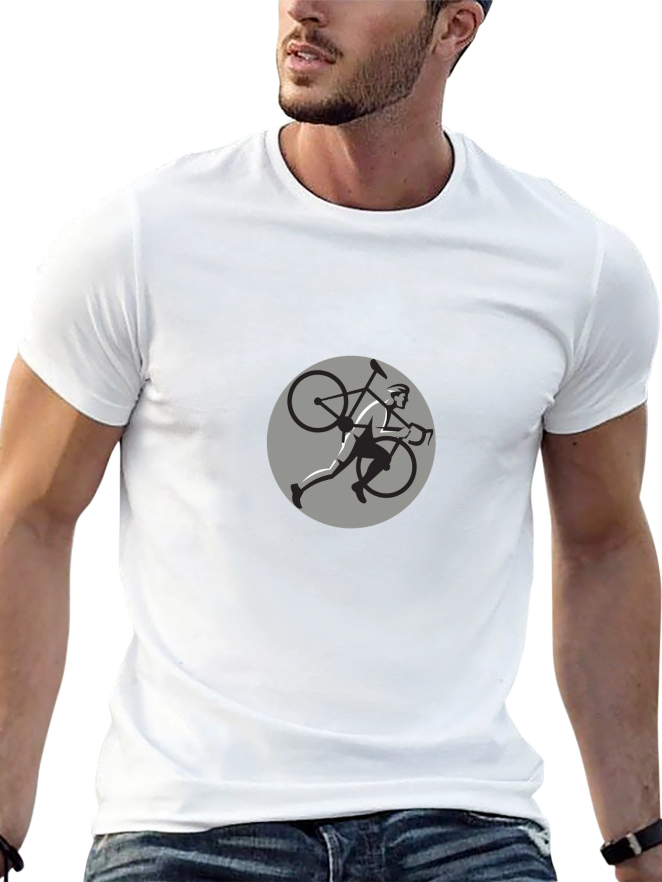Cyclist Graphic Black T-Shirt
