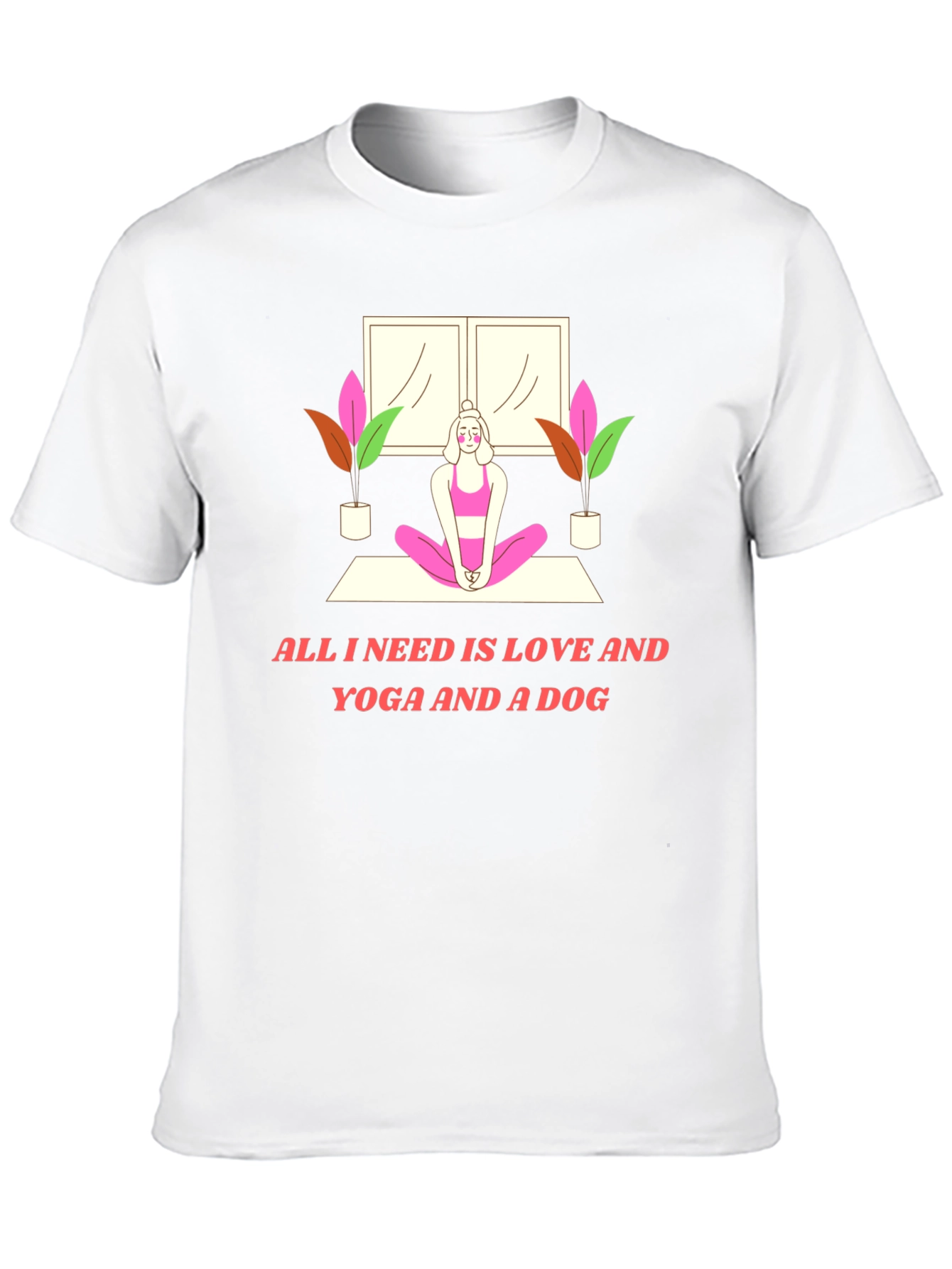Yoga & Dog Lover T-Shirt: Love and Yoga Design