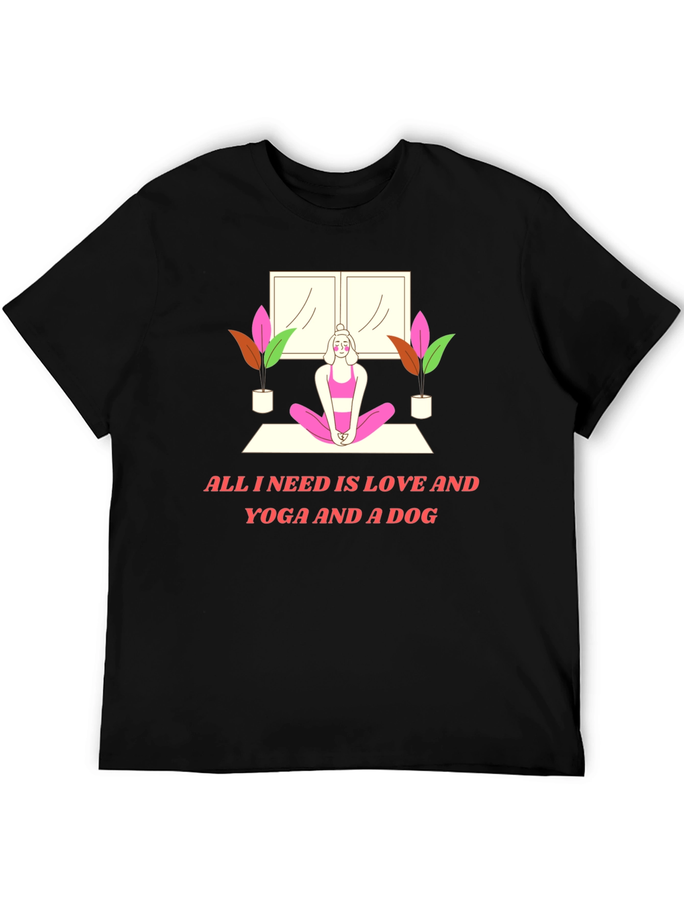 Yoga & Dog Lover T-Shirt: Love and Yoga Design